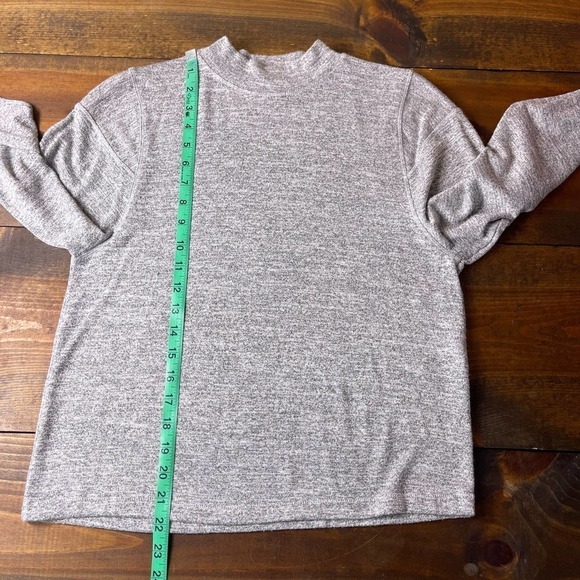 Rag & Bone Bigsby Heather Grey Mock Neck Balloon Long Sleeve Soft Women's Medium - Picture 10 of 10